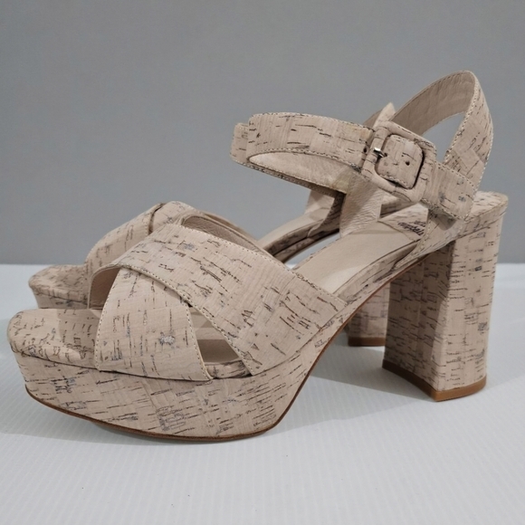 Jeffrey Campbell Shoes - NEW Jeffrey Campbell Amma Cork Sandal Platform White Washed Womens Size 10